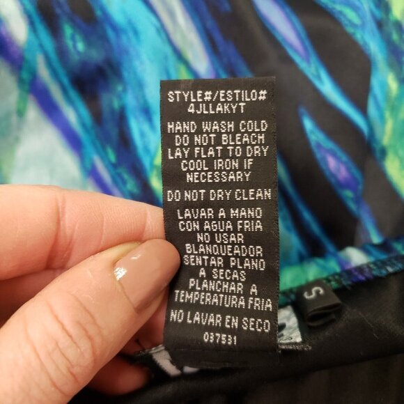 Vintage Love Tease Womens Satin Babydoll‎ Tank Top Size S Blue Beaded Artsy Y2K - Picture 5 of 9